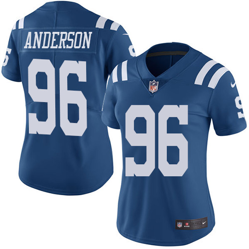 Women's Limited Henry Anderson Nike Jersey Royal Blue - #96 Rush NFL Indianapolis Colts